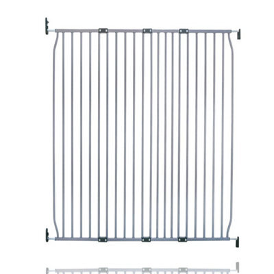 Safetots Extra Tall Eco Screw Fit Baby Gate, Grey, 130Cm - 140Cm, Extra Tall Gate 100Cm In Height, Stair Gate For Baby - image 1