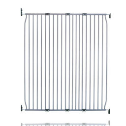 Safetots Extra Tall Eco Screw Fit Baby Gate, Grey, 130Cm - 140Cm, Extra Tall Gate 100Cm In Height, Stair Gate For Baby - thumbnail 1