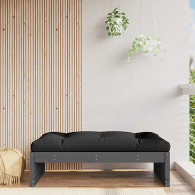 Berkfield Garden Footstool Grey 120X80 Cm Solid Wood Pine - image 1