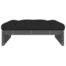 Berkfield Garden Footstool Grey 120X80 Cm Solid Wood Pine - thumbnail 3