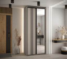 Arte Elegant Dakota Vii Sliding Door Wardrobe 1200mm - Space-Saving Storage With Mirrored Door, Hanging Rails, Shelves H2350mm D600mm - thumbnail 2