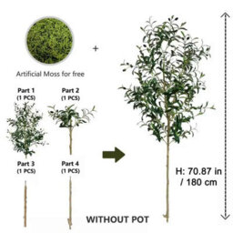 180Cm Artificial Olive Tree Branch Without Pot Modern Minimalist Fake Plant For Home And Garden Decor - thumbnail 2