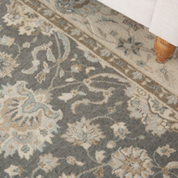 Grey Ivory Aqua Luxurious Traditional Easy To Clean Rug For Dining Room Bed Room And Living Room-229Cm X 290Cm - thumbnail 4