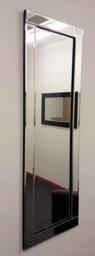 "Biznest Full Length Silver Glass Framed Bevelled Wall Mirror (16""x48"")"