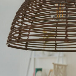 Valuelights Lobster Pot Brown Weave Basket Ceiling Lamp Shade - thumbnail 2