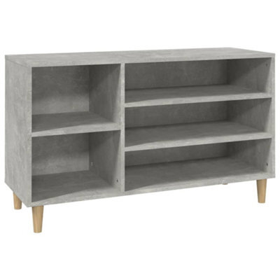 Berkfield Elegant Shoe Cabinet Concrete Grey 102X36X60 Cm Engineered Wood - image 1