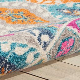 Multicolour Luxurious Traditional Chequered Rug For Dining Room-201Cm X 290Cm - thumbnail 5
