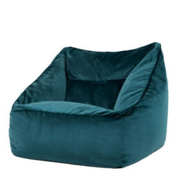 icon Natalia Velvet Adults Bean Bag Armchair, Ready Filled Large Beanbag Teal