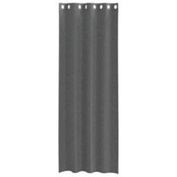 Walplus Voile Curtains With Grommets 2 Pcs Dark Grey 140X260 Cm - thumbnail 4