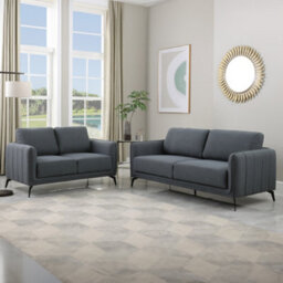 More4Homes Oslo Modern Scandi Style Fabric Living Room 2+3 Seater Sofa Set (Light Grey) - thumbnail 1