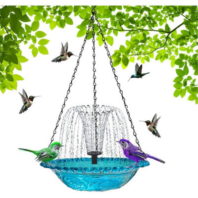 Solar Powered Bird Bath Feeder Tray Fountain For Outdoor Garden Patio - image 1