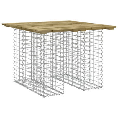 Berkfield Rustic Garden Bench Gabion Design 100X102X72 Cm Impregnated Wood Pine - image 1