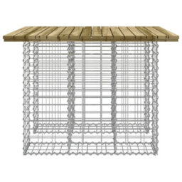Berkfield Rustic Garden Bench Gabion Design 100X102X72 Cm Impregnated Wood Pine - thumbnail 4