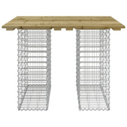 Berkfield Rustic Garden Bench Gabion Design 100X102X72 Cm Impregnated Wood Pine - thumbnail 3