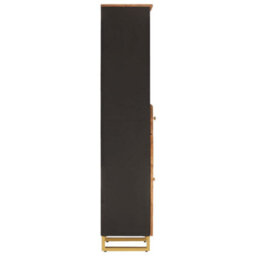 Berkfield Bathroom Cabinet Brown And Black 38X33.5X160 Cm Solid Wood Mango - thumbnail 5