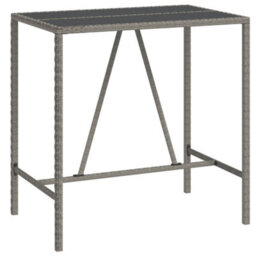 Berkfield 7 Piece Garden Bar Set With Cushions Grey Poly Rattan - thumbnail 6