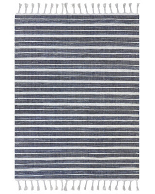 Wyld And Coco Ecoweave Blue Stripe Area Rug 160 X 230 Cm - Handwoven Recycled Materials Indoor Outdoor - image 1