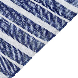 Wyld And Coco Ecoweave Blue Stripe Area Rug 160 X 230 Cm - Handwoven Recycled Materials Indoor Outdoor - thumbnail 5