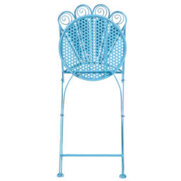 Beliani Set Of 2 Garden Chairs Pavia Folding Metal Blue - thumbnail 9