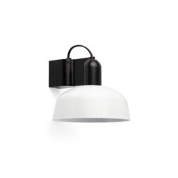 Luminosa Lighting Luminosa Tatawin Dome Wall Lamp Black, Gloss White 1X E27