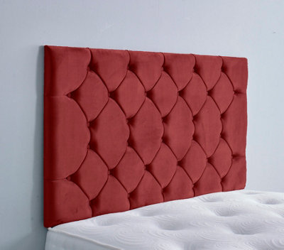 "Adore Designs Colchester Plush Velvet 4Ft6 Double 36"" Headboard - Burgundy"