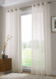 Luxury Living Voile Ringtop Eyelet Curtain Voile Net Panels