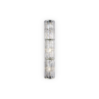 Luminosa Lighting Luminosa Maytoni Facet Classic 3 Light Wall Lamp Chrome E14 - image 1