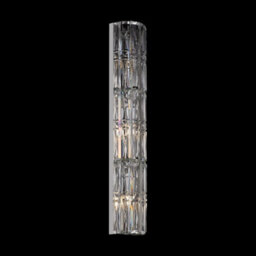 Luminosa Lighting Luminosa Maytoni Facet Classic 3 Light Wall Lamp Chrome E14 - thumbnail 6