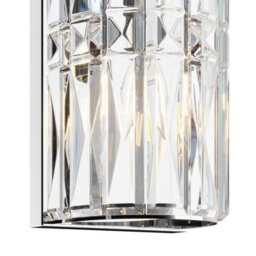 Luminosa Lighting Luminosa Maytoni Facet Classic 3 Light Wall Lamp Chrome E14 - thumbnail 5