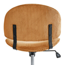 Beliani Office Chair Kiana Corduroy Orange - thumbnail 5