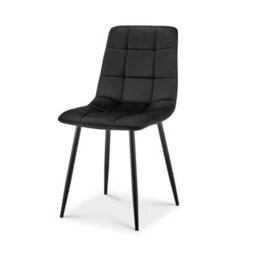 Bravich Zurich Velvet Embossed Dining Chair - Black - thumbnail 4