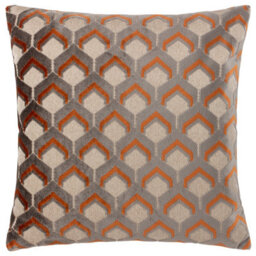 Paoletti Ledbury Velvet Jacquard Feather Rich Cushion - thumbnail 1