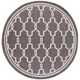 Silver Grey Outdoor Rug, Geometric Stain-Resistant Rug For Patio Decks Garden Balcony, Modern Outdoor Area Rug-80Cm X 150Cm - thumbnail 5