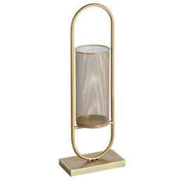 Beliani Candle Holder Bohol Metal 53 Cm Gold - thumbnail 4