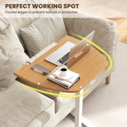 Gainoom Foldable Mobile Standing Desk Rolling Laptop Desk W/ Tiltable Tabletop - thumbnail 6