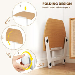 Gainoom Foldable Mobile Standing Desk Rolling Laptop Desk W/ Tiltable Tabletop - thumbnail 7
