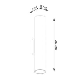 Sollux Lighting Lagos Steel Golden Gloss 2 Lights Modern Wall Light - thumbnail 8