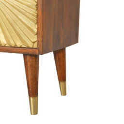 Artisan Furniture Solid Wood Manila Gold Bedside - thumbnail 8