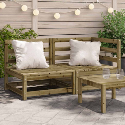 Berkfield Garden Sofa 2-Seater Impregnated Wood Pine - image 1