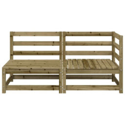 Berkfield Garden Sofa 2-Seater Impregnated Wood Pine - thumbnail 4