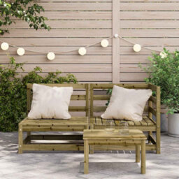 Berkfield Garden Sofa 2-Seater Impregnated Wood Pine - thumbnail 3
