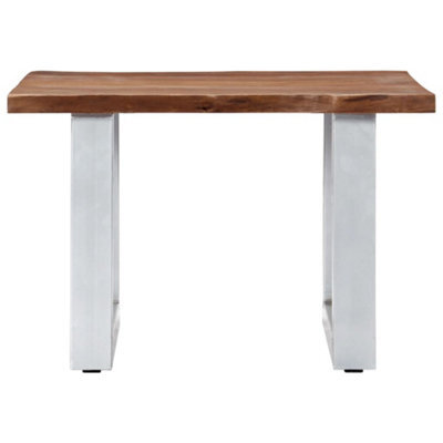 Berkfield Industrial Coffee Table With Live Edges 60X60X40 Cm Solid Acacia Wood - image 1