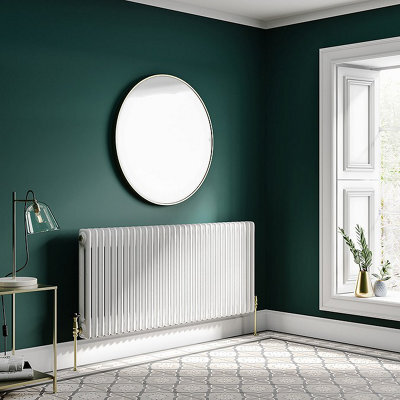 Planet Radiators Two Column 600 X 1415mm Cast Iron Style Radiator White