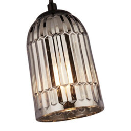 CGC Lighting Cgc Indie Smokey Glass Adjustable Pendant Ceiling Light - thumbnail 6