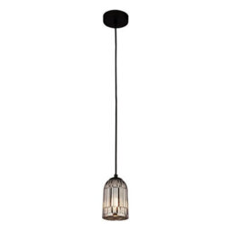 CGC Lighting Cgc Indie Smokey Glass Adjustable Pendant Ceiling Light - thumbnail 1