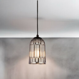 CGC Lighting Cgc Indie Smokey Glass Adjustable Pendant Ceiling Light - thumbnail 2