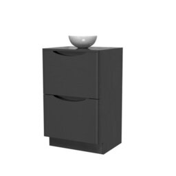 Nes Home Matte Grey 800mm Bathroom Freestanding Vanity Unit Round Ceramic Basin - thumbnail 7