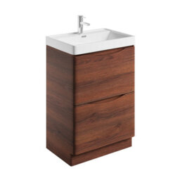 Plum&clay Eden Redwood Floor Standing Vanity Unit With Ceramic Basin (W)600mm - thumbnail 3