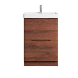 Plum&clay Eden Redwood Floor Standing Vanity Unit With Ceramic Basin (W)600mm - thumbnail 4