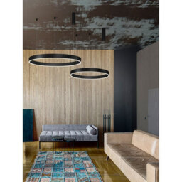 Luminosa Lighting Luminosa Motif 60Cm Integrated Led Pendant Ceiling Light Sandy Black Dimmable Led 40W 2943Lm - thumbnail 4